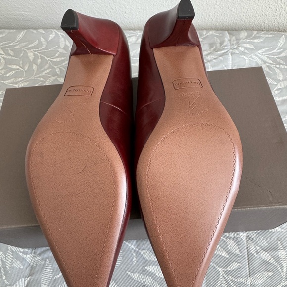 Franco Sarto Mahogany Red/Brown Leather Pumps - Picture 8 of 9